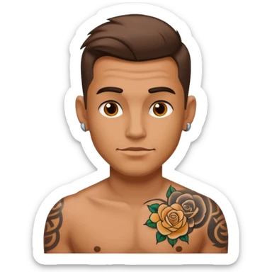 hombre tatuado sticker
