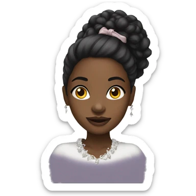 coquette black girl  sticker