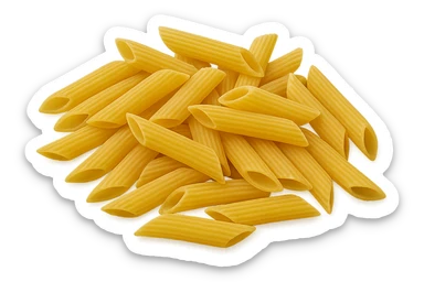 pacco di pasta (penne rigate) realistico, 4k sticker