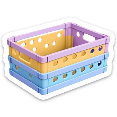 plastic pastel crate with holes from scandinavian brand hay sticker