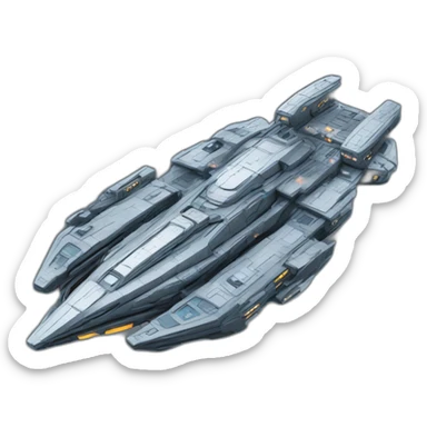 Starship warship futuristic spacecraft strong sticker