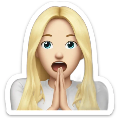 Ava Max tearing her hair out with her hands sticker