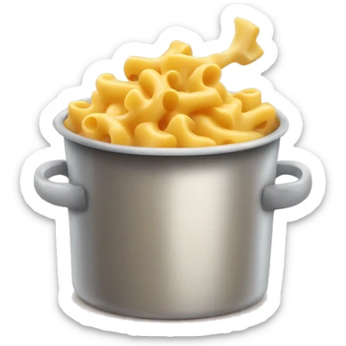 Macaroni and cheese in a pot sticker