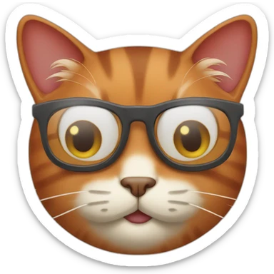 Morris the red intelligent cat smiling sticker