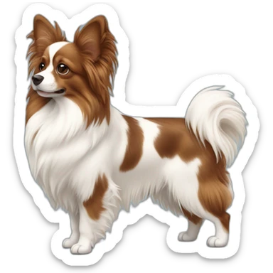 Epagneul papillon avec une glace sticker