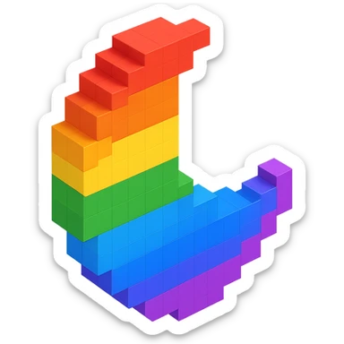 Rainbow Moon sticker