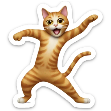 Cat dancing sticker