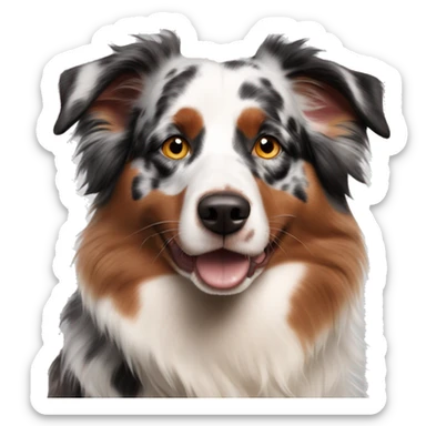 Red Merle Australian shepherd sticker