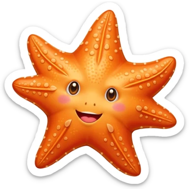 Big Blushed cheeks starfish sticker