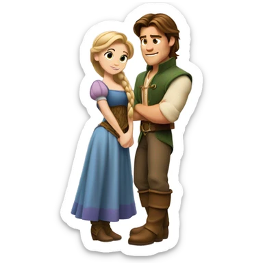 Rupunzel and Flynn Ryder from Disney  sticker