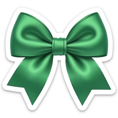 Green bow sticker