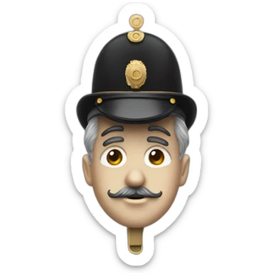 Charlie chaplin with a war uniform sticker