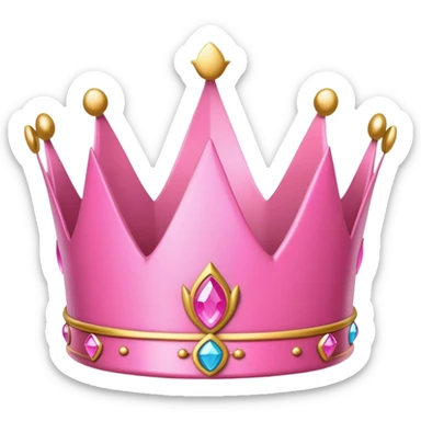 Pink crown sticker