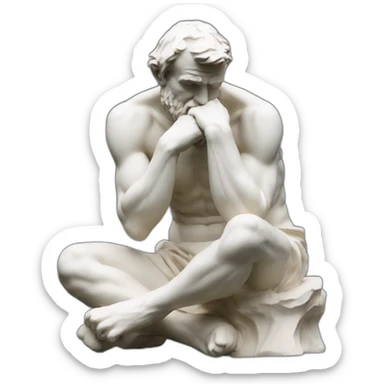 rodin thinker sticker