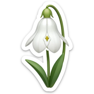 snowdrop flower sticker