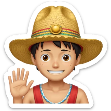 Sombrero de paja luffy sticker