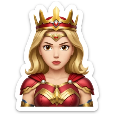 Scarlett Johansson as a wonder woman sticker