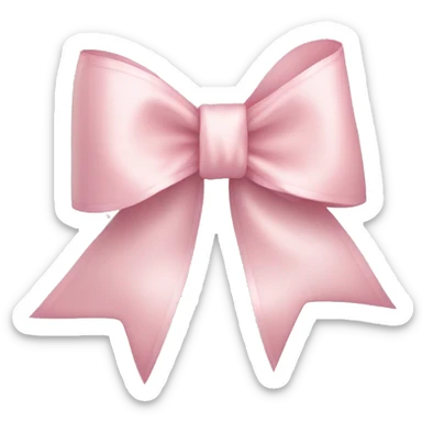 light pink ribbon bow sticker