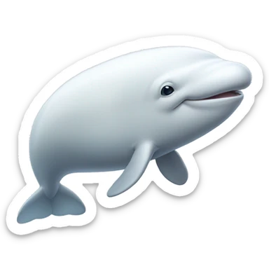 Beluga whale sticker