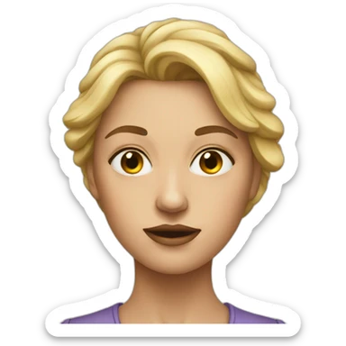 Women portrait thieve sticker