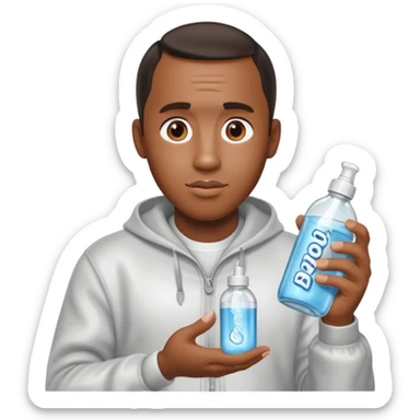 Diddy holding baby oil sticker