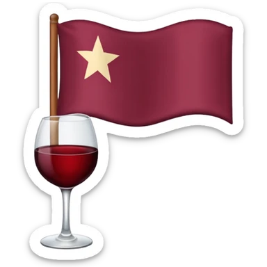 Bandera color vino sin detalles sticker