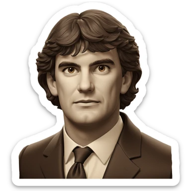 monochrome gentleman in sepia sticker