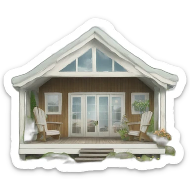 scandinavian summer house sticker