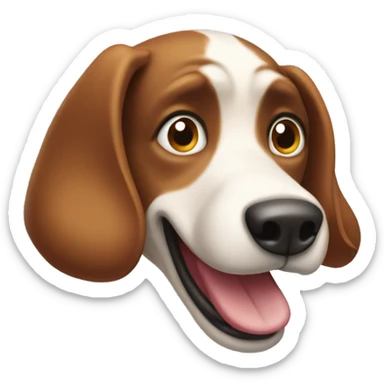 Goofy ah looking dog sticker