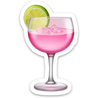 pink gin glass sticker