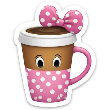 Minnie Mouse coffee sticker
