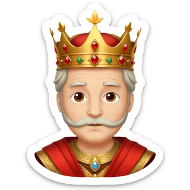 Autumn old King – maple crown + bronze sash,Red Kings. sticker