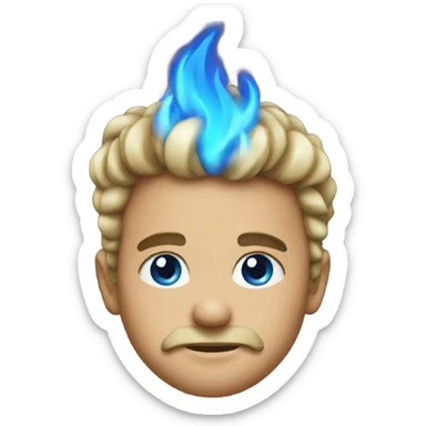 blue fire ios emoji sticker