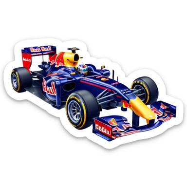 Red bull f1 car driving emote sticker