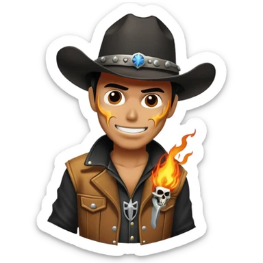 Ghost Rider Cowboy sticker