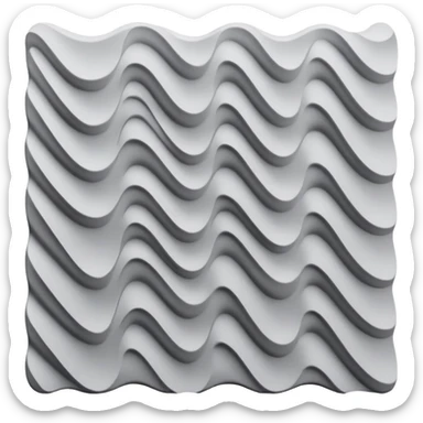 gray wavy sound absorbing foam sheet with ribbed surface sticker