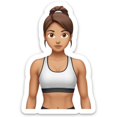  full upper body female back with sports bra sticker