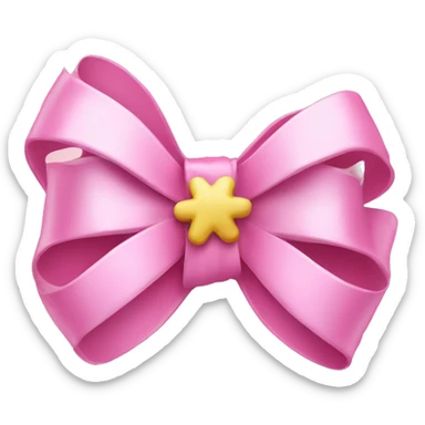 Pink bow with snow flake sticker
