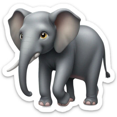 elefante encima de un ratón  sticker