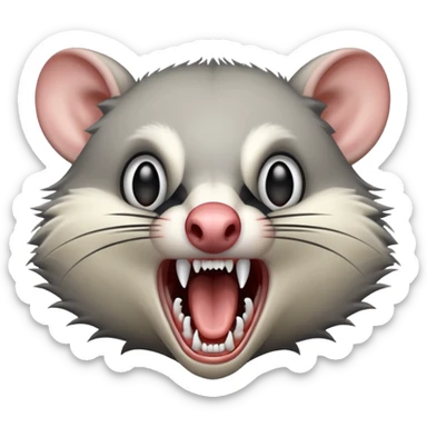 screaming opossum sticker