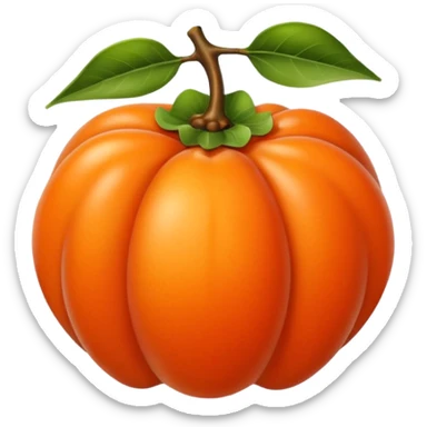 persimmon fruit smooth sticker