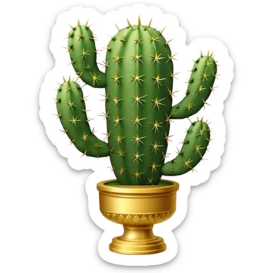 golf trophy shaped like cactus sticker