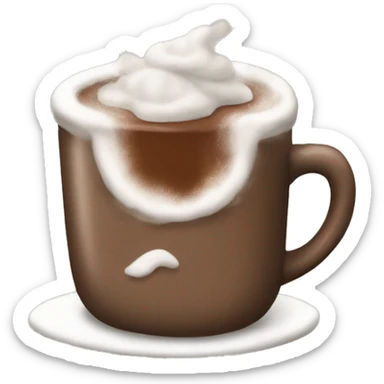 Warm steamy cup of hot cocoa sticker