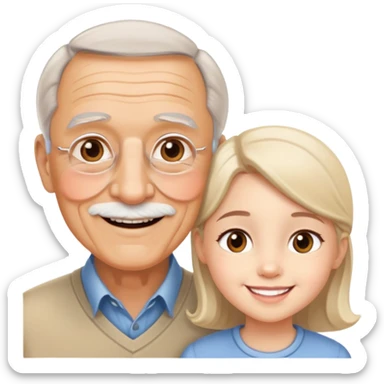 abuelo y nieta sticker