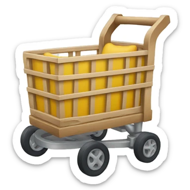 cart that comes out of an iphone sticker