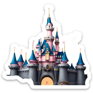 Disneyland Castle with Fireworks sticker