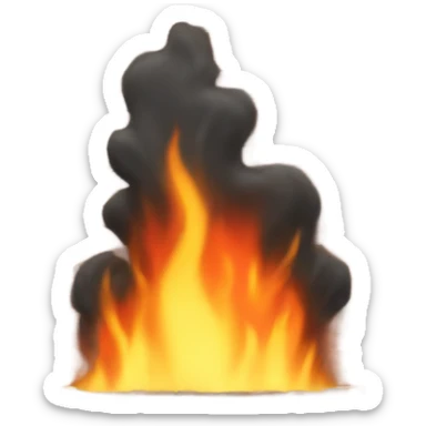 brick wall on fire sticker