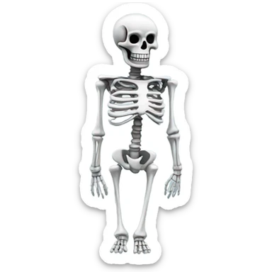 Skeleton made of chrome  sticker
