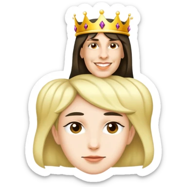 Wearing a crown sticker