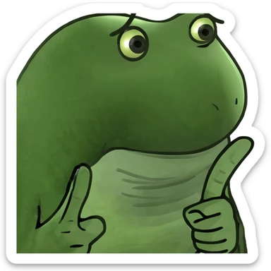 Hand sticking up the pinky finger  sticker